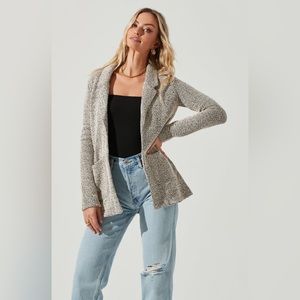 ASTR THE LABEL Tweed Oversized Blazer Size XS